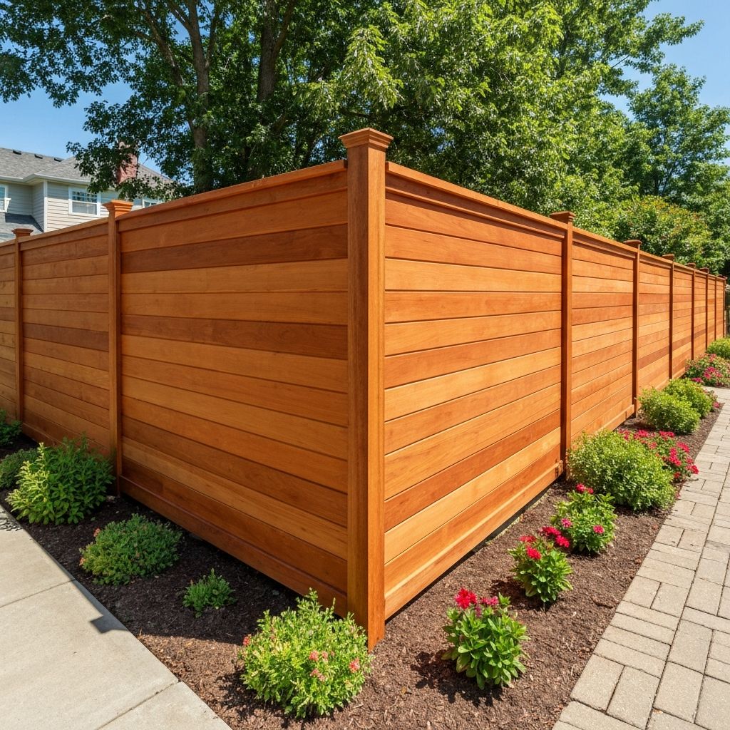 After Cedar Privacy Fence Installation